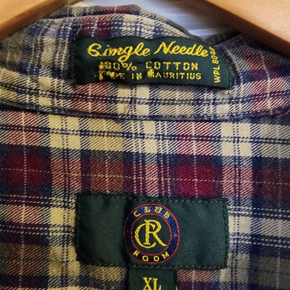 Club Room Multicolor Plaid Shirt XL